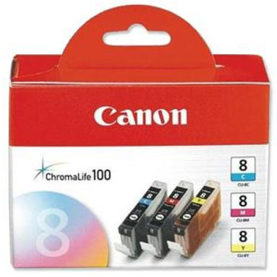 Genuine Canon CLI-8 C/M/Y Multi Pack Ink Cartridge (CLI8CMYMULTIOEM)
