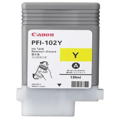 Genuine Canon PFI-102Y Yellow Ink Cartridge (PFI102YOEM)