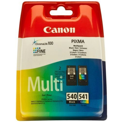 Genuine Canon PG-540XL Black CL-541XL CLR Multi Pack High Capacity Ink Cartridge (PG540XLBKCL541XLCLRMULTIOEM)