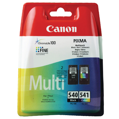 Geniune Canon PG-540 Black CL-541 CLR Multi Pack Ink Cartridge (PG540BKCL541CLRMULTIOEM)
