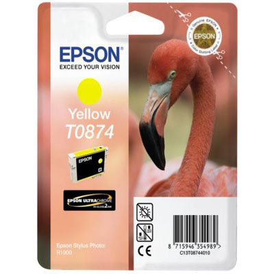 Genuine Epson C13T08744010 Yellow Ink Cartridge (T0874YOEM)