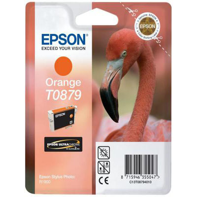 Genuine Epson C13T08794010 Orange Ink Cartridge (T0879OROEM)