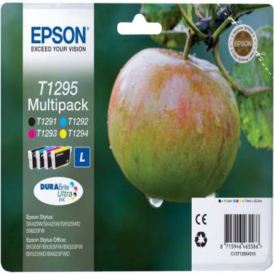 Genuine Epson C13T12954012 BK/C/M/Y Multi Pack Ink Cartridge (T1295BKCMYOEM)