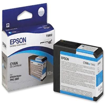 Genuine Epson C13T580200 Cyan Ink Cartridge (T5802COEM)