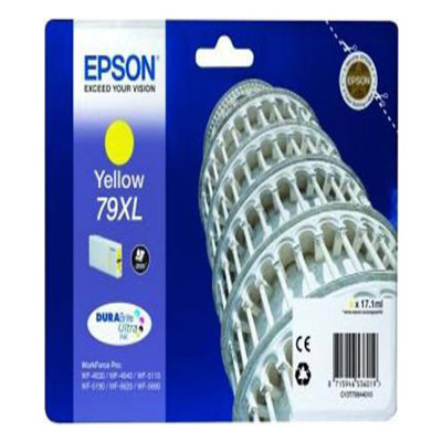Genuine Epson C13T79044010 Yellow High Capacity Ink Cartridge (T7904YHOEM)