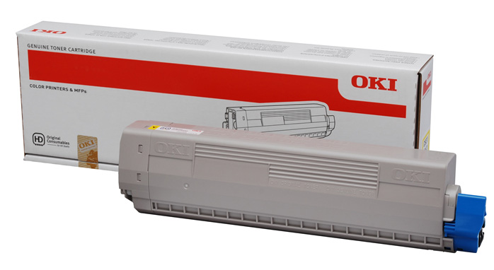 Genuine Oki (OK44844505) Yellow Toner Cartridge (44844505)
